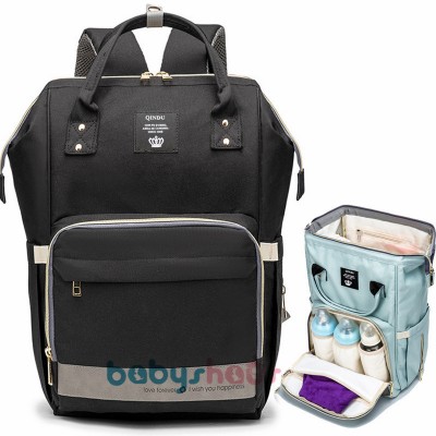 Oxford Baby-Windelrucksack mit 16 Taschen wasserdicht 4-teilig groß mit Wickelunterlage und Kinderwagengurten